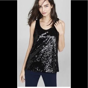 Laundry by Shelli Segal Black Sequin Blouse